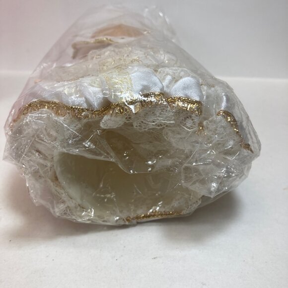 Precious Moments Angel Tree Topper New Vintage Ivory Quilted #761893 with box - Picture 6 of 9